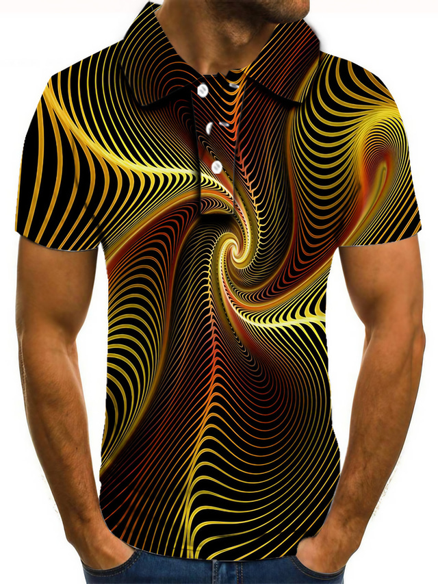 Herren Poloshirt Golfhemd Tennishemd T Shirt 3D Druck 3D Grafik Drucke