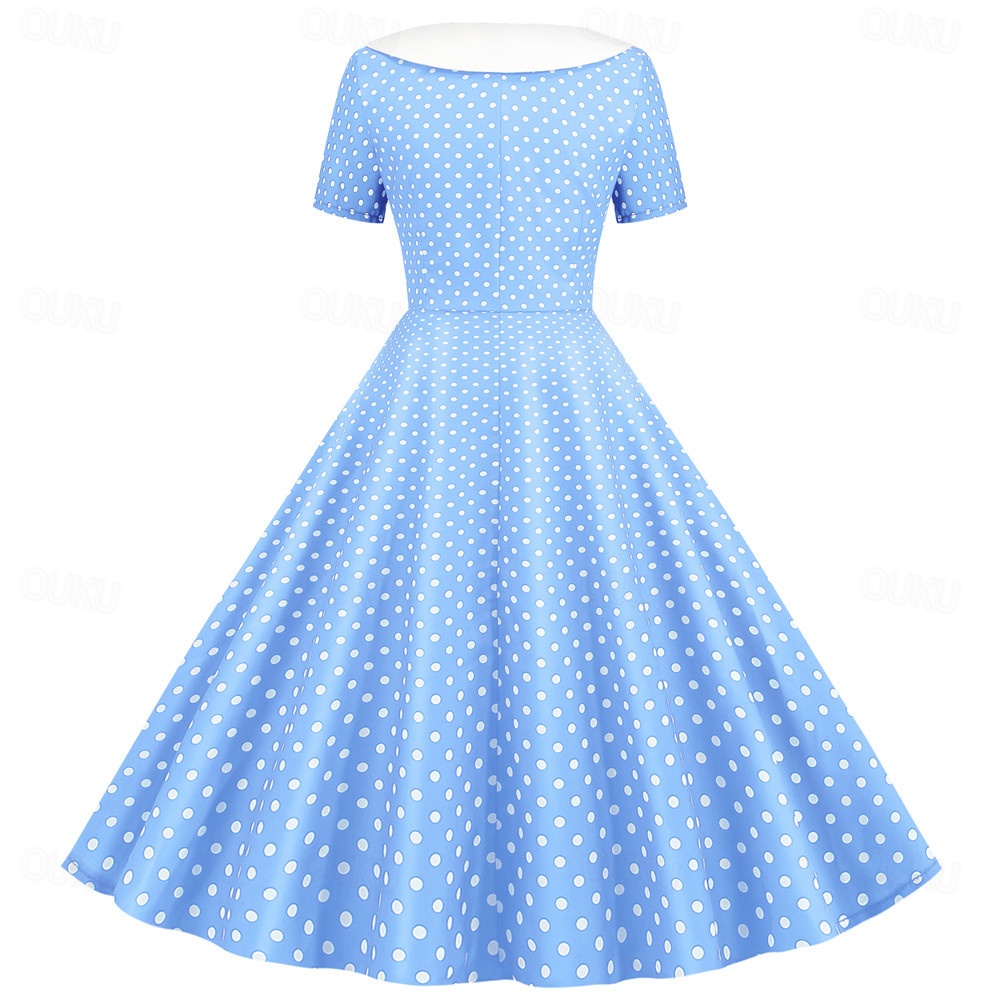 Polka Dots 1950s Cocktail Dress Dress Rockabilly Flare Dress Polka Dot  Turndown Fancy Dress Women's Christmas Halloween Carnival Vacation  Homecoming Prom Adults' Dress Homecoming Dresses Spring 2026 -  28.99