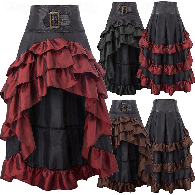jutrisujo corsetto bustino steampunk donna in pizzo con gonna gothic