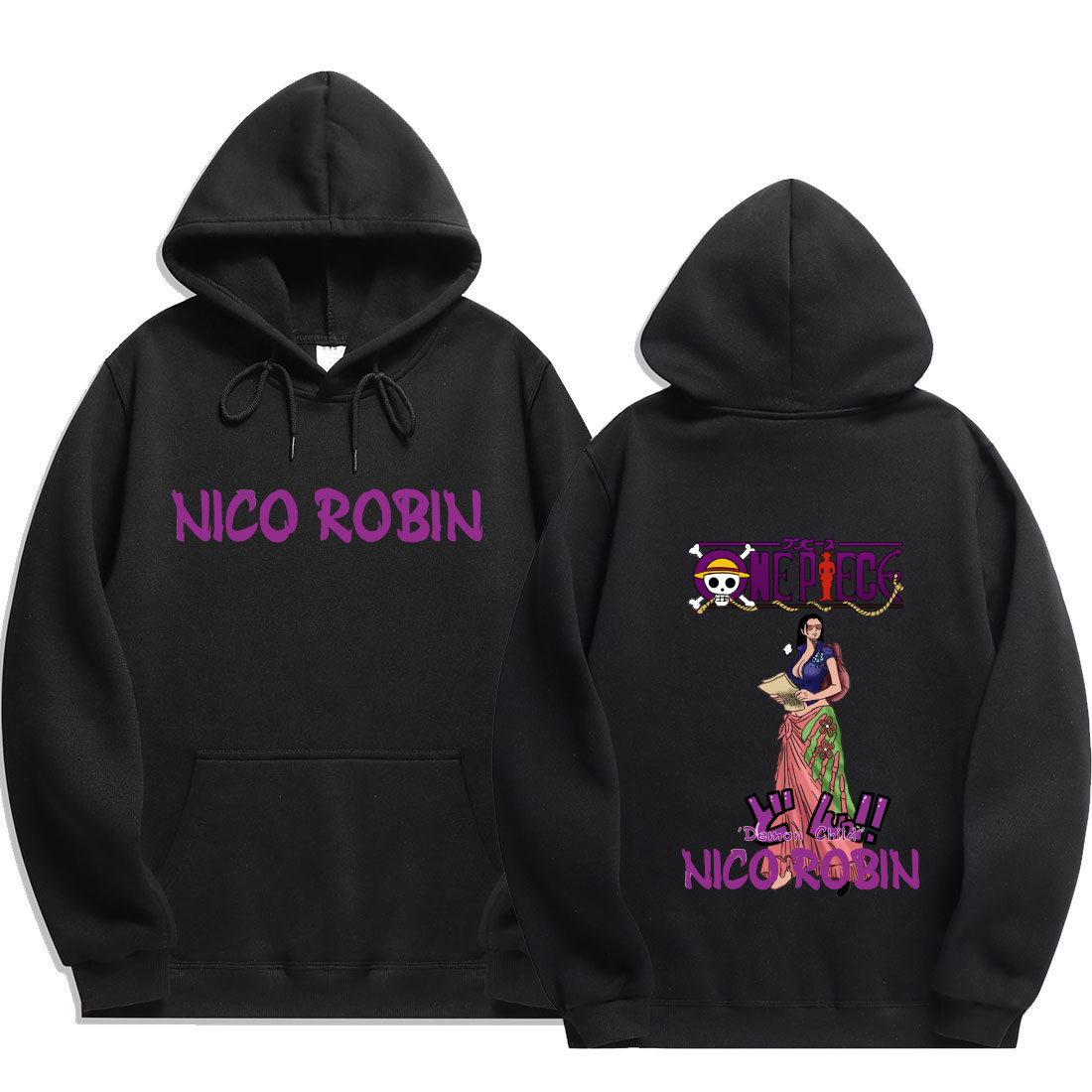 One Piece Nico Robin Hoodie Anime Cartoon Anime Harajuku Graphic Kawaii For Couple s Men s Women s Adults Back To School Hot Stamping 2024 CAD 35.99