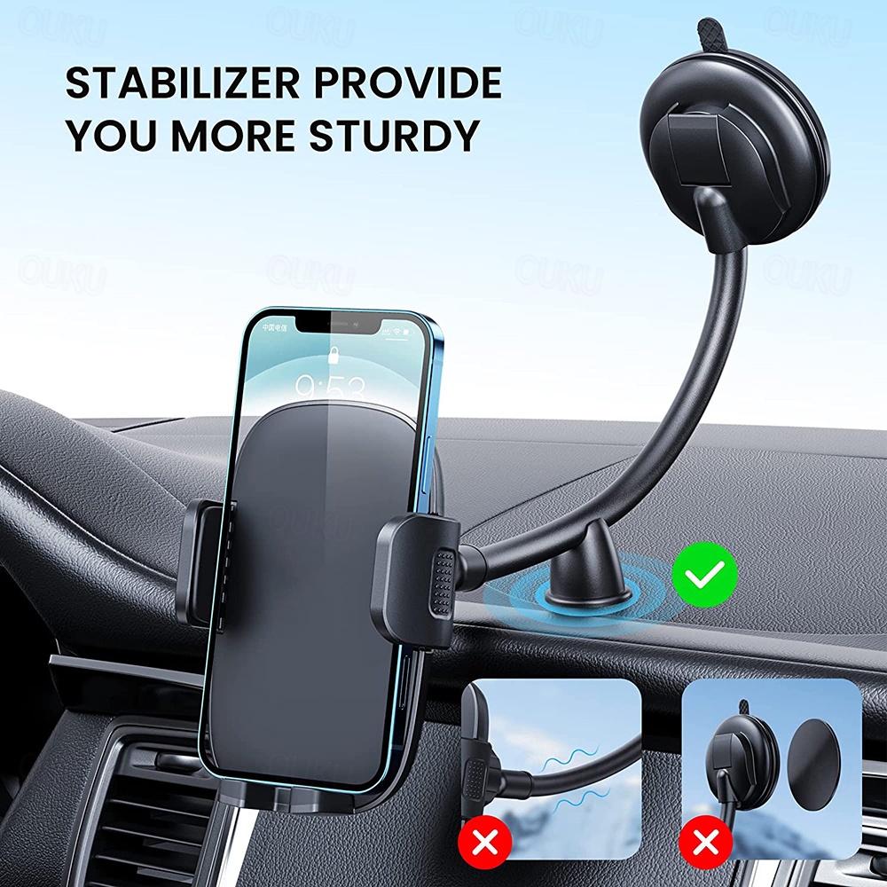 LIUKM Universele telefoonhouder voor in de auto, 360 graden draaibare