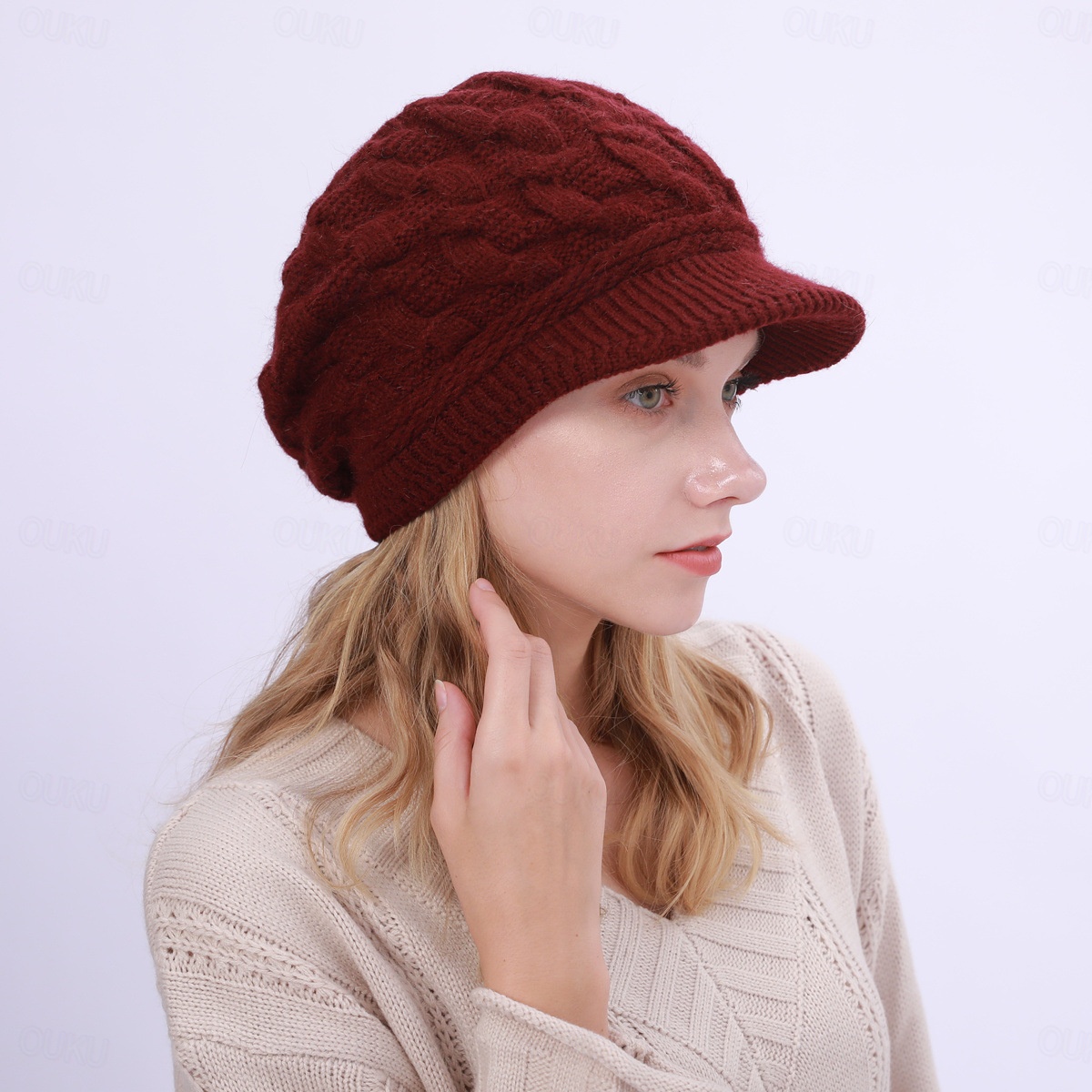 Gorro Invierno YOFASEN - Mezcla Algodón, Talla única Mujer