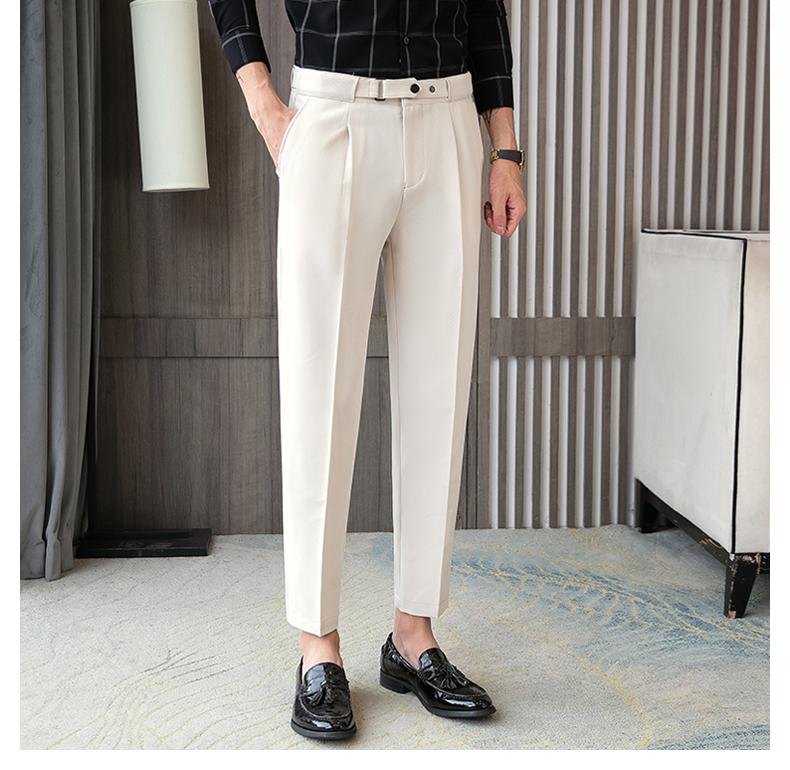 Men's Graduation Dress Pants Trousers Pleated Pants Suit Pants Pocket High  Rise Solid Color Comfort Soft Business Daily Elegant Vintage Black White  High Waist 2026 - US $52.99