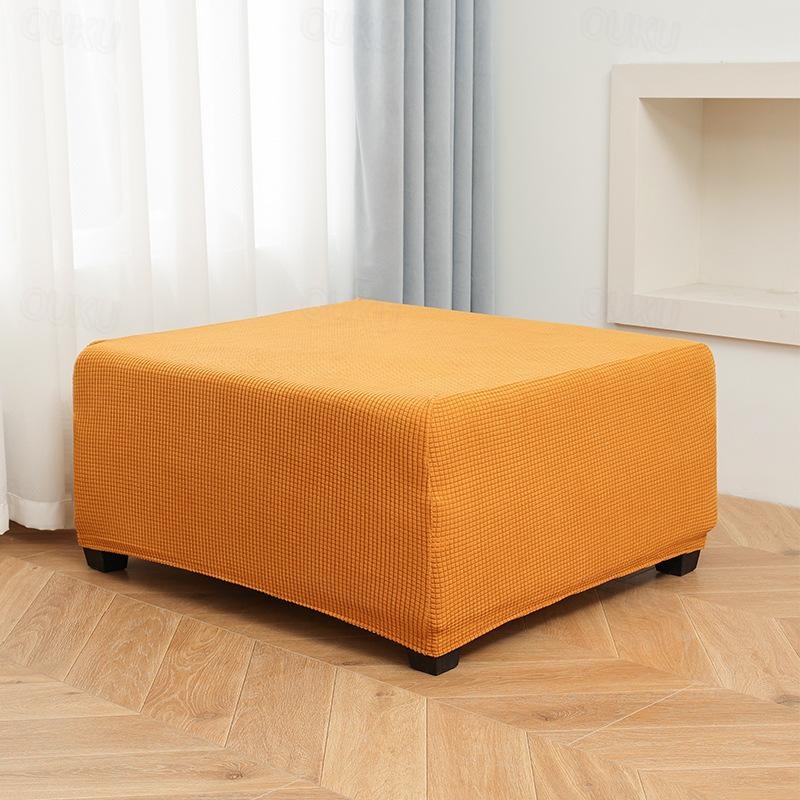 Copertura Elastica Per Pouf Rotondo - Universale, Taglie S/M/L/XL, Beige, Facile Da Lavare