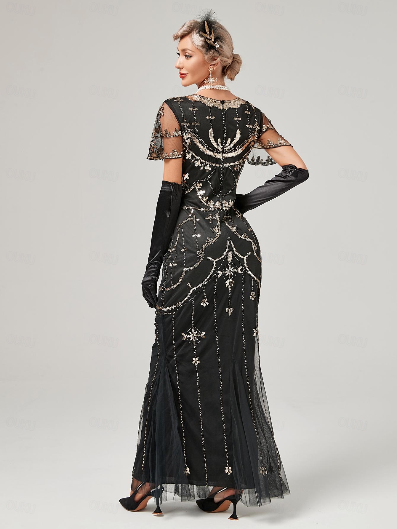 carnival prom dress Mermaid Trumpet Court Train Prom Dresses Evening Gown Ball Gown Formal Dress Elegant Sparkle & Shine Long Sleeve V Neck Carnival Formal African American Lace Sequined with Sequin 2026