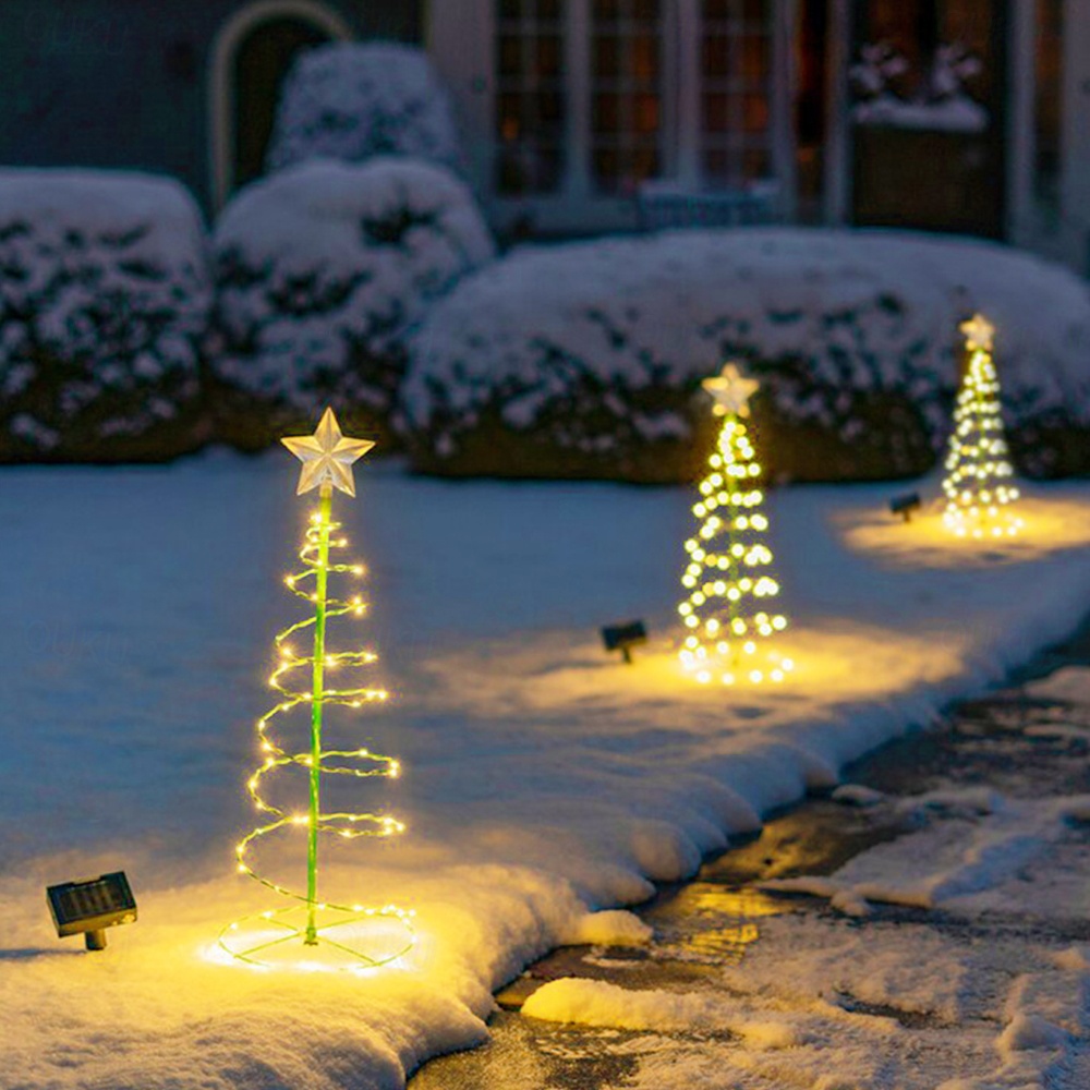 Albero Di Natale Solare Per Esterni - Decorazione Illuminata A Energia Solare Per Giardino E Vialetti