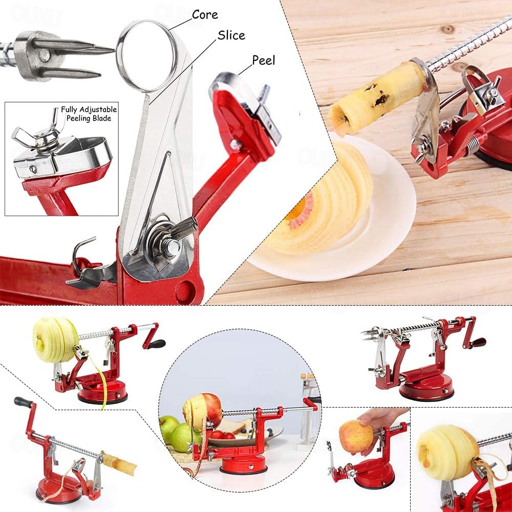 Three in One Multi-Function Hand-cranked Apple Peeler Apple Peeler Fruit Peeler Peeled and Coreless Sliced 2025 - US $20.99 –P4