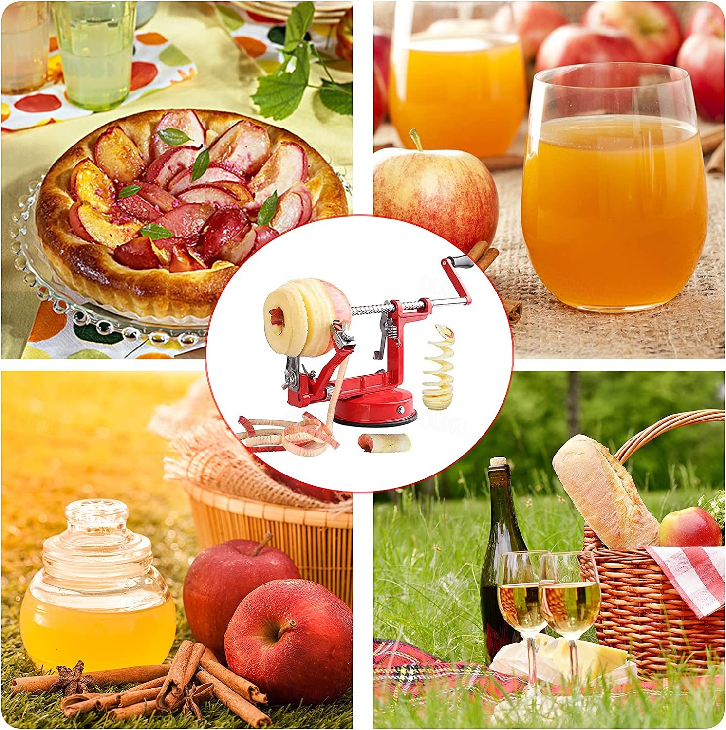 Three in One Multi-Function Hand-cranked Apple Peeler Apple Peeler Fruit Peeler Peeled and Coreless Sliced 2025 - US $20.99 –P7