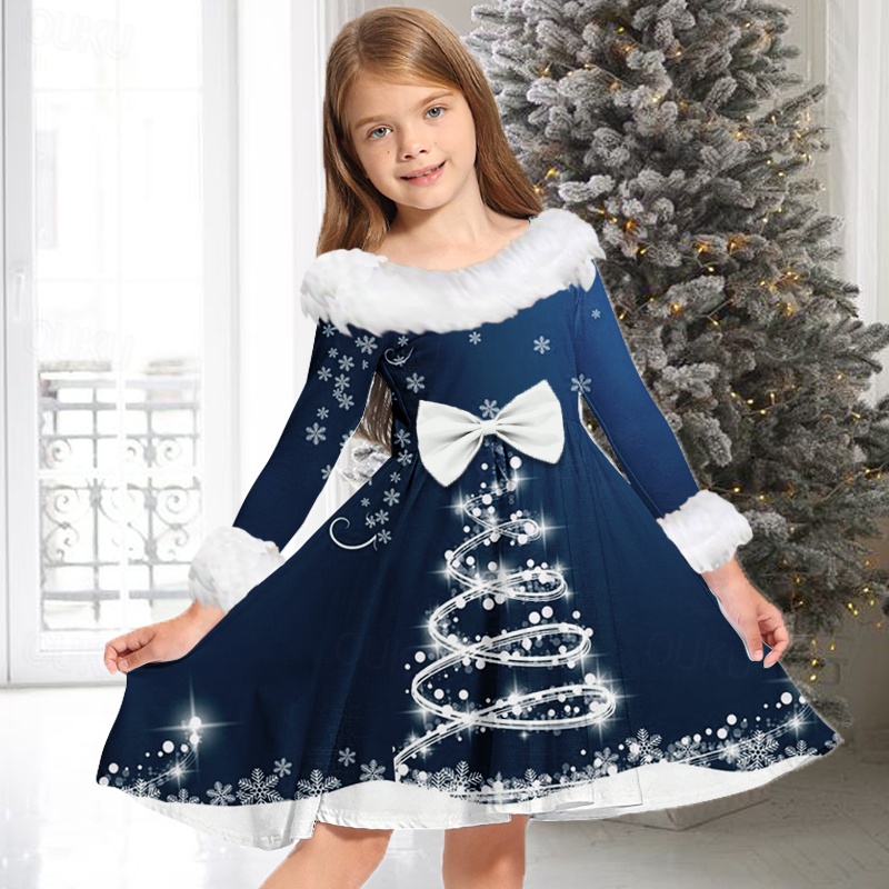 white christmas dresses Caterina Christmas Bell Swing Dress main image 0
