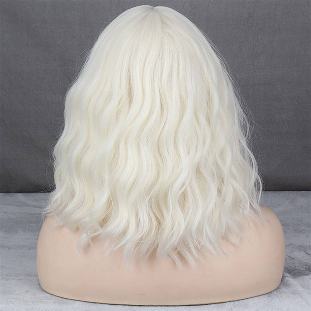 medium length blonde wig