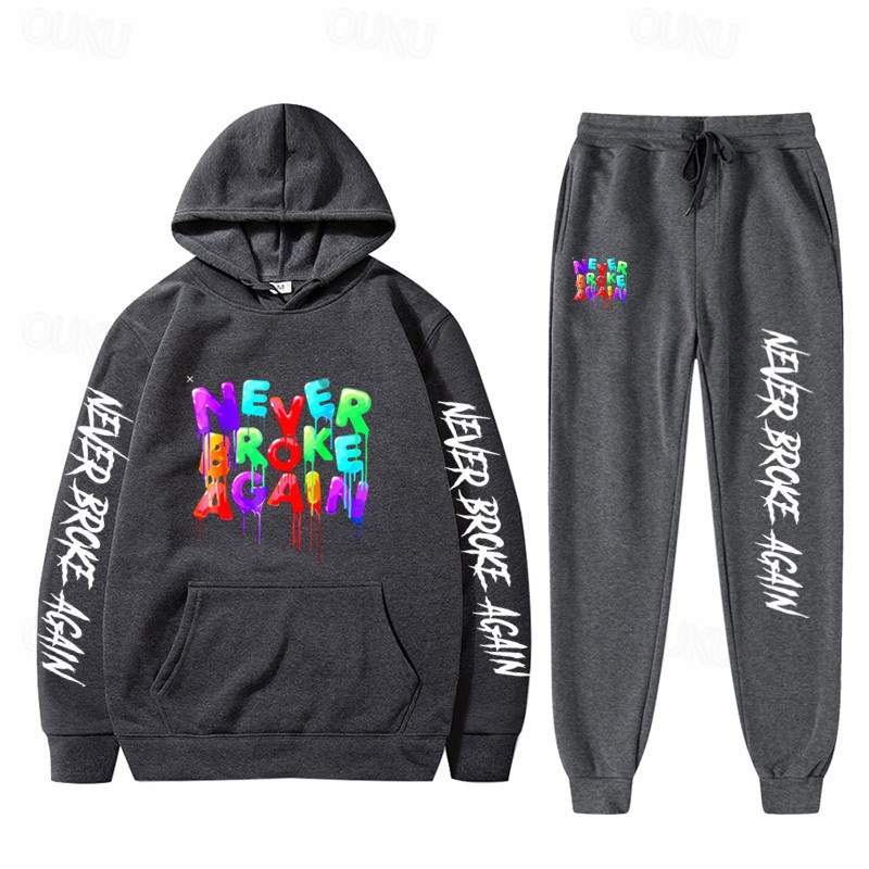 Never Broke Again Young Boy Pants Outfits Hoodie Anime Harajuku Graphic  Kawaii For Couple's Men's Women's Adults' Hot Stamping Sports Casual Daily  2025 - AU $47.09