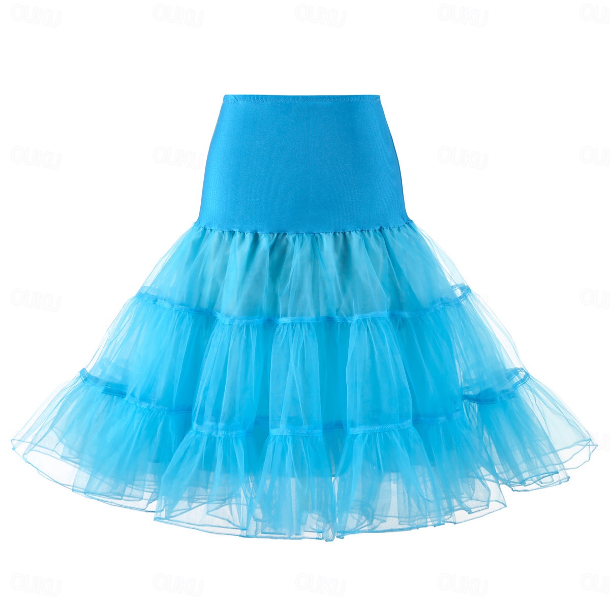 Women's Crinoline Petticoat Underskirt - Vintage Tutu Slip For Dresses, Adjustable Waist, Tulle & Satin Lining