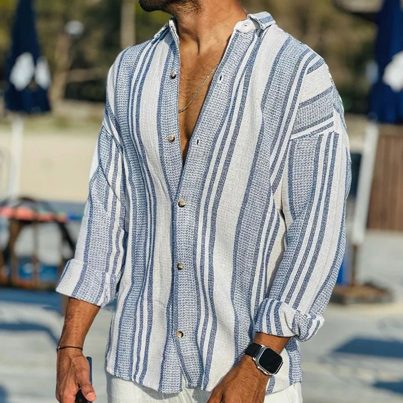 Men's Linen Shirt Button Up Shirt Casual Shirt Summer Shirt