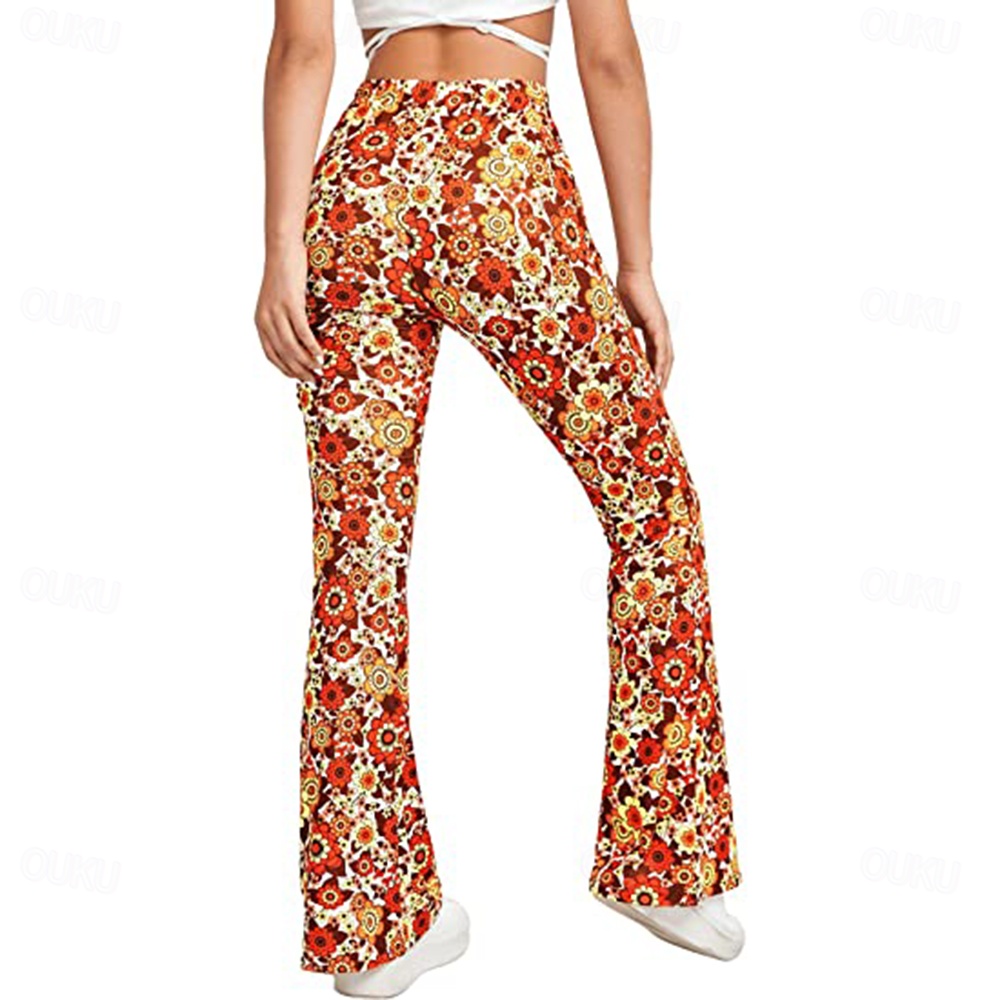 slim fit dress slacks 70s Pink Sparkle Disco Fever Womens Flares