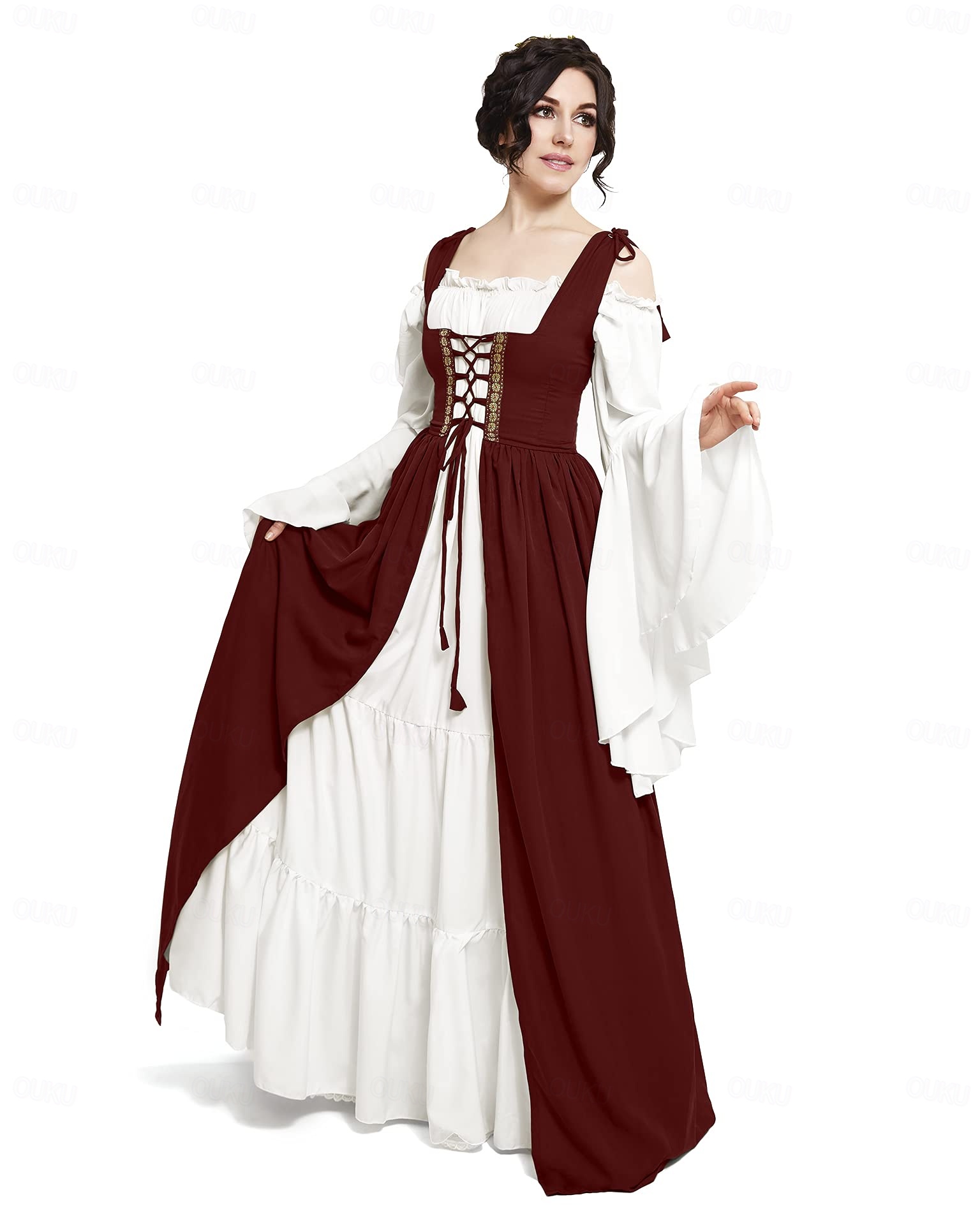 Amazon | [Caqnni] 中世 ドレス 貴族風 ルネッサンス ゴシック