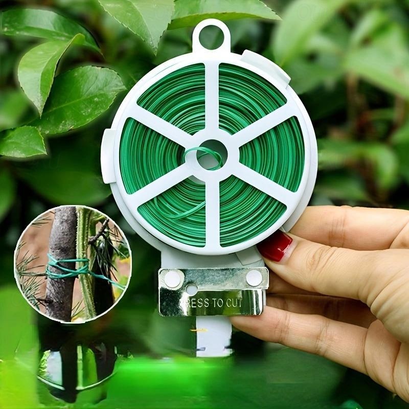 Plant Wire, 1pc Green Plastic Garden Binding Twine For Climbing Plants,  Plant Support, Plant Fixed, Twist Ties With Cutter For Gardening, Home And  Office Organization 2026 - US $8.99