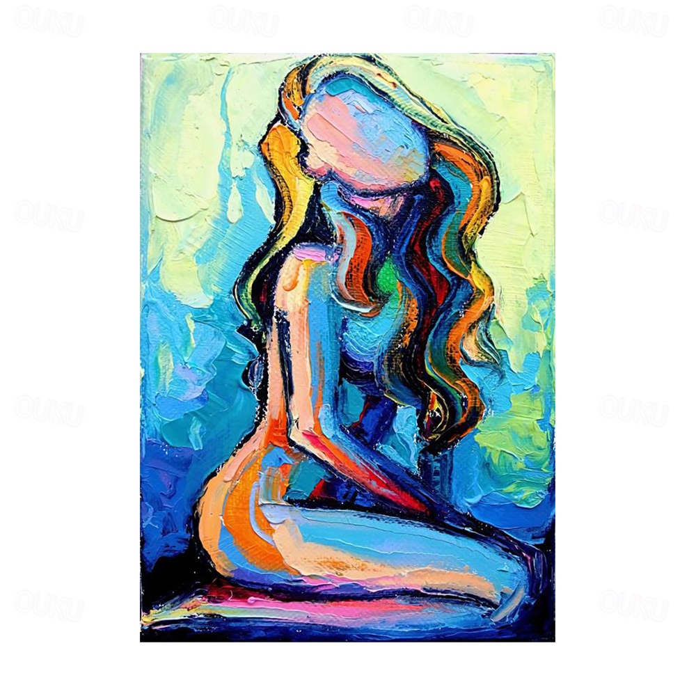 2026年 抽象的な女性ヌードキャンバス絵画セクシーなボディアート