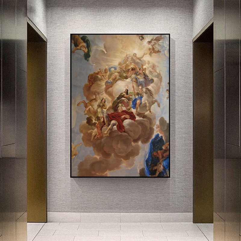 ベルリンの風の天使　油絵キャンパスの壁飾り ベルリンの風の天使 油絵キャンパスの壁飾り 絵画