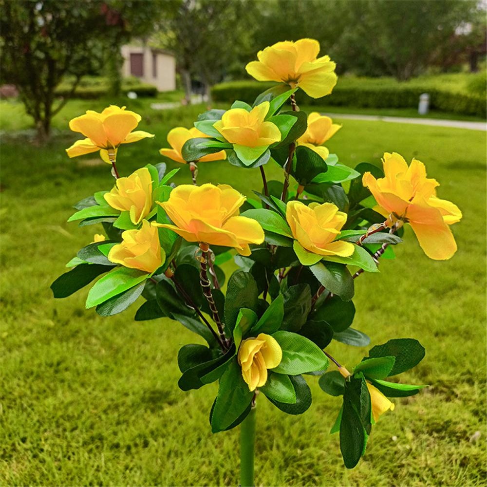 LED Solar Flower Lights Rhododendron Outdoor Simulated Flower Lamp LED Artificial Flower Floor Insertion Lamp  Garden and Courtyard Decorative Lights Holiday Party Decorative Lights 2025 - € 19.99 –P6