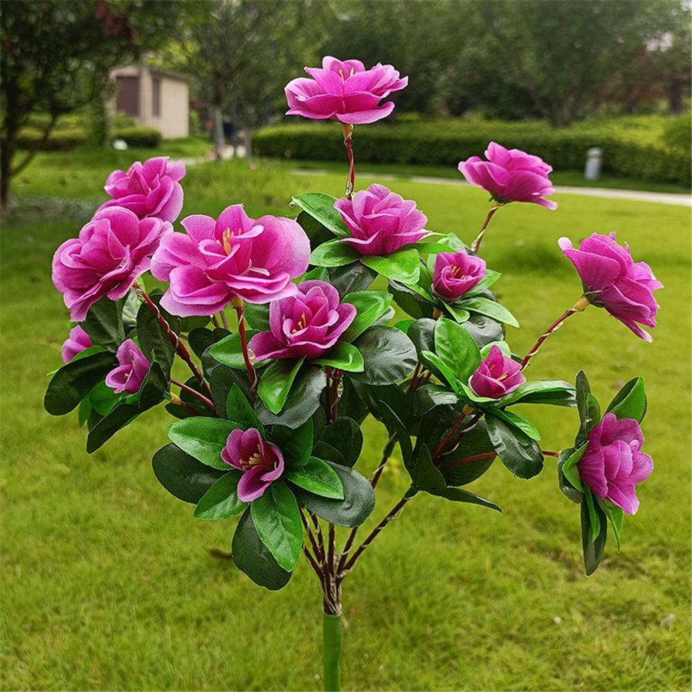 LED Solar Flower Lights Rhododendron Outdoor Simulated Flower Lamp LED Artificial Flower Floor Insertion Lamp  Garden and Courtyard Decorative Lights Holiday Party Decorative Lights 2025 - € 19.99 –P5