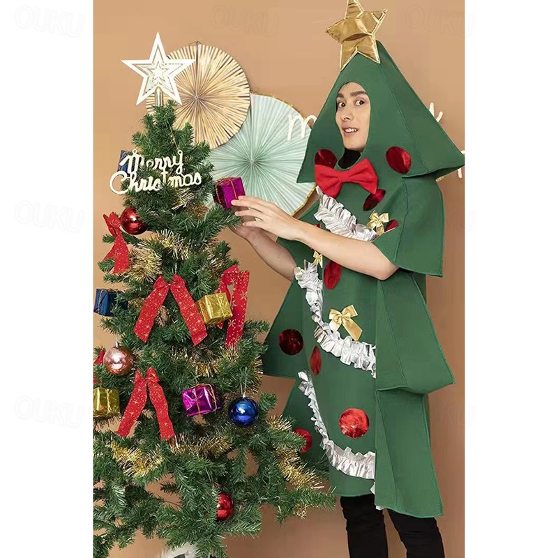 Christmas Trees Carnival Cosplay Costume Party Costume One Piece Adults'  Men's Women's Christmas Masquerade Performance Party Easy Carnival Costume  Dress Up 2026 -  36.99