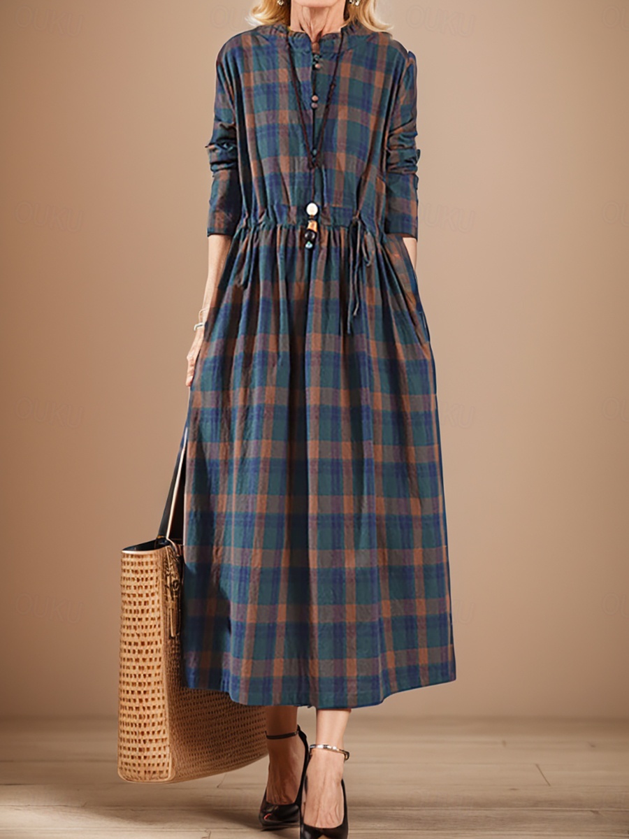 Cotone Scozzese Abito Scozzese Tartan Gonne Quadri Gonne Gonna Quadri Verde GONNA TARTAN A PIEGHE IN COTONE  BIOLOGICO