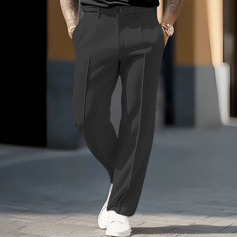 black baggy dress pants men Men's Black Linen Blend Baggy Pants - Wessi  Wessi
