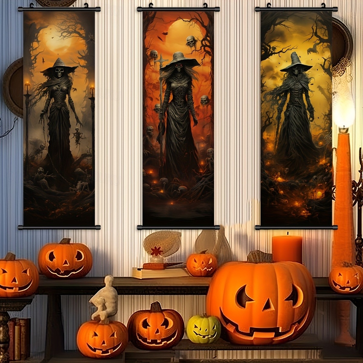 Witch light up canvas sale Halloween decor