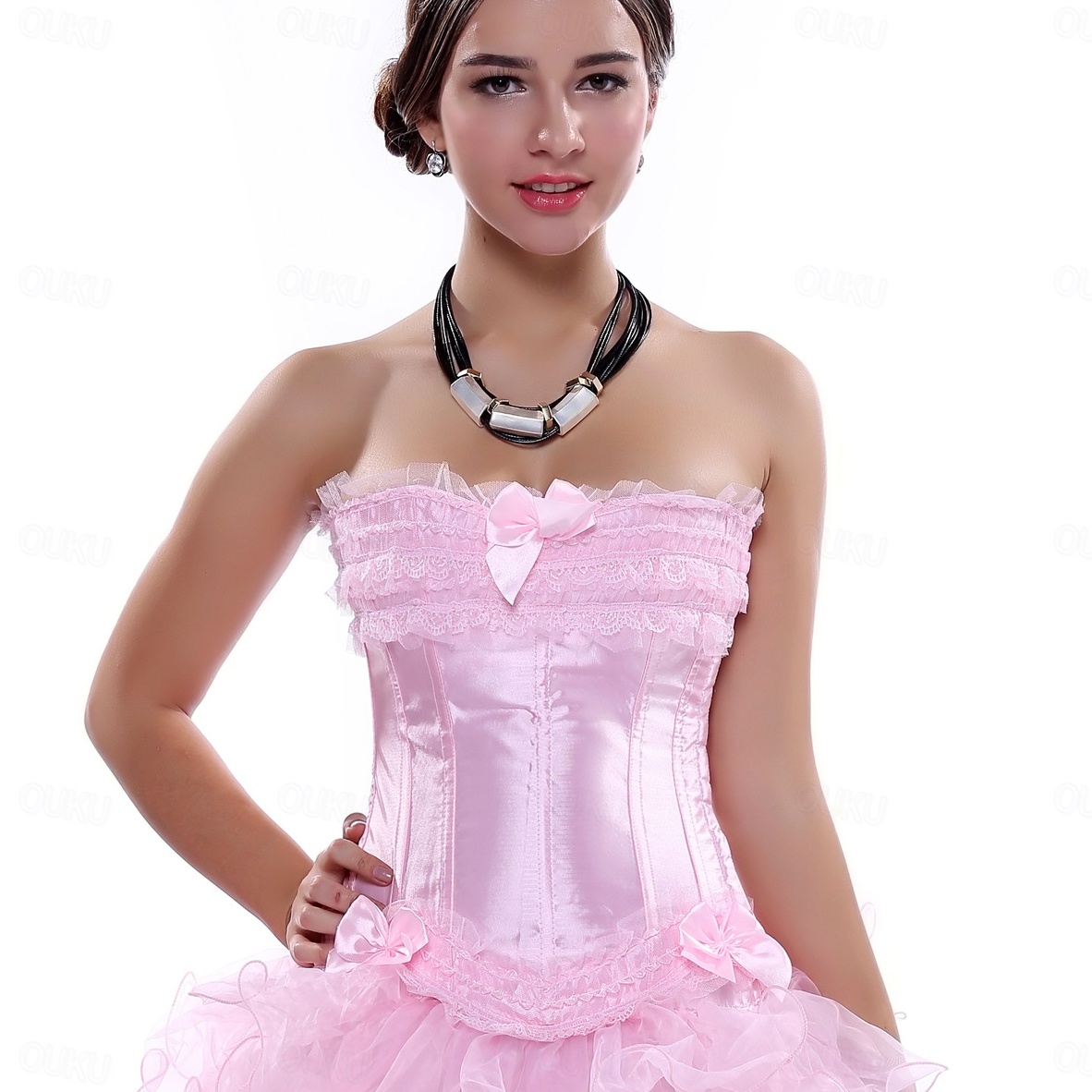 Costume Corset & Bustier Women's Plus Size Sexy Lace Overbust Corsets for  Tummy Control Push Up Date Valentine's Day Corset Top dress to impress 2025  2026 -  75