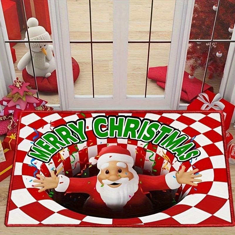 2026年 クリスマス 3D イリュージョン ピエロ ドアマット メリー