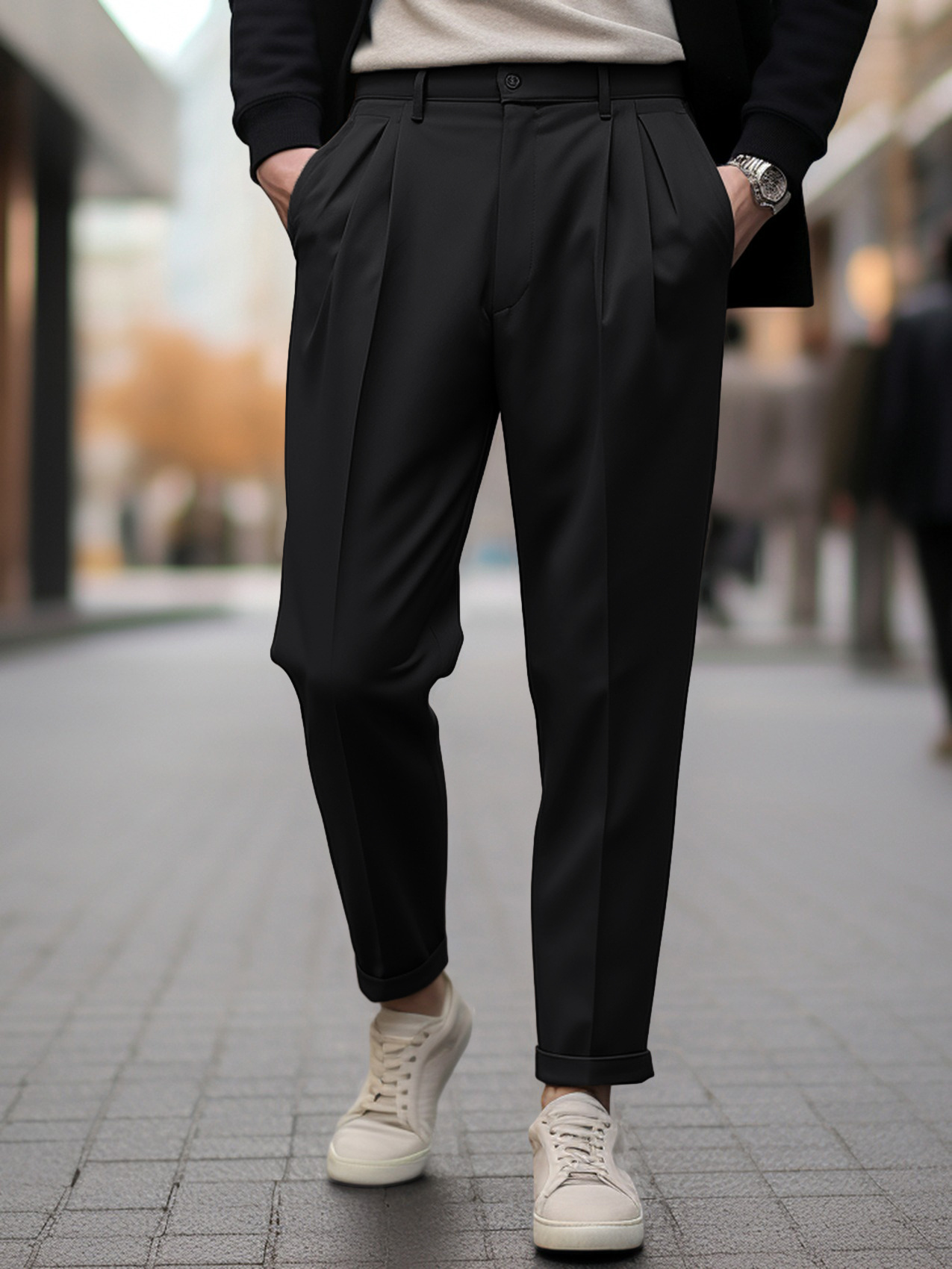 Men's Graduation Dress Pants Trousers Pleated Pants Suit Pants Pocket Plain Comfort Breathable Outdoor Daily Going out Fashion Casual Black Brown 2026 - 19 Men's Graduation Dress Pants Trousers Pleated Pants Suit Pants Pocket Plain Comfort Breathable Outdoor Daily Going out Fashion Casual Black Brown 2026 - 19