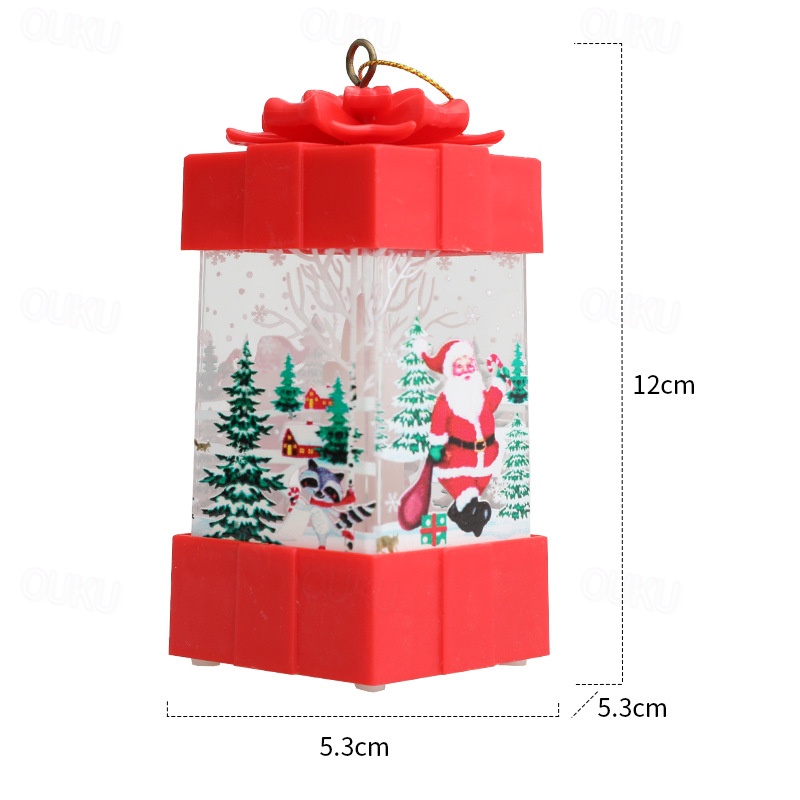 Christmas Lantern Gift Box Small Gift LED light Luminous Ornament