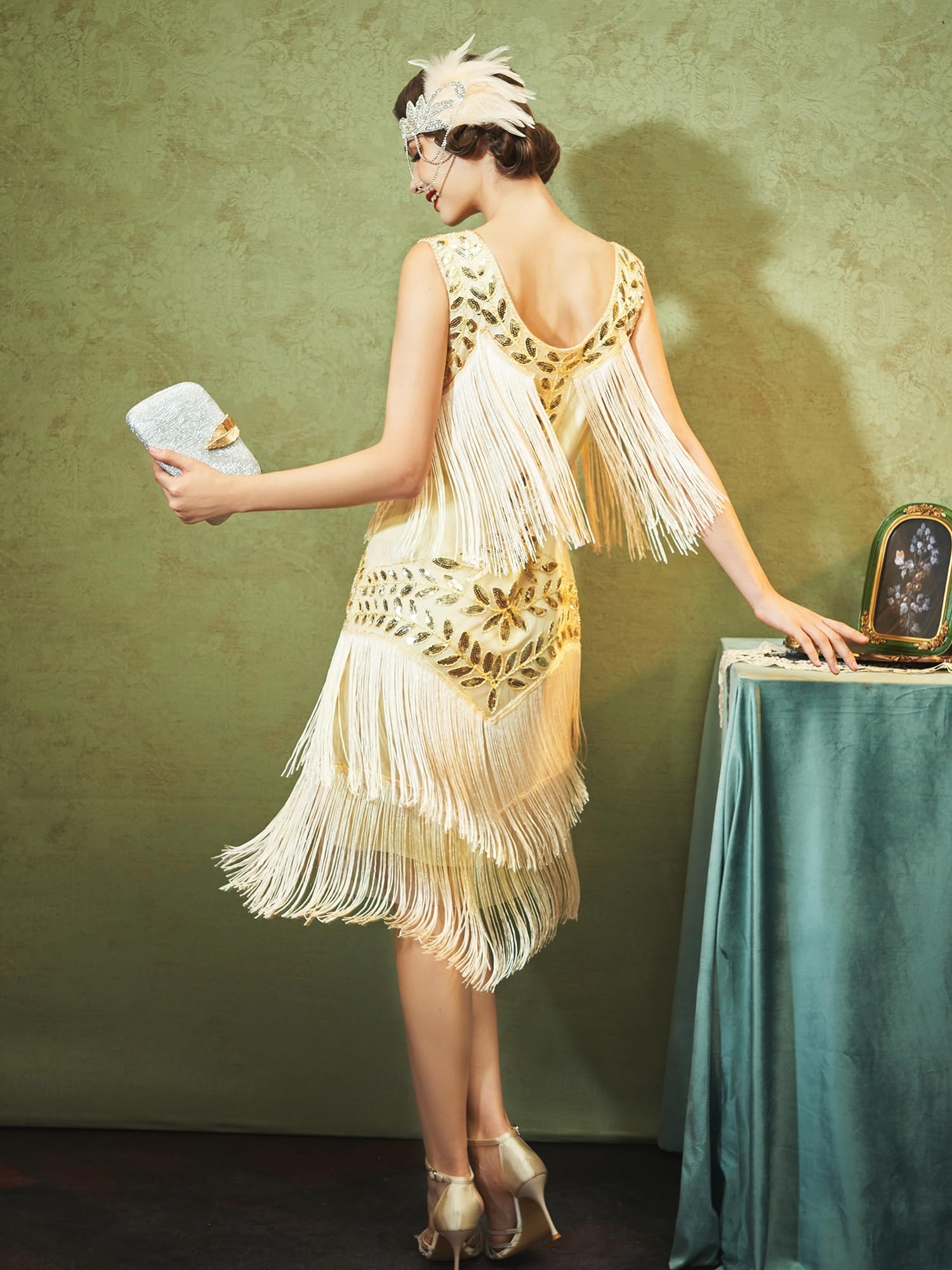 white christmas dresses Art Deco Flapper Dress Vintage Style 1920s Dress for Elegant Occasions –  retrorobe main image 1