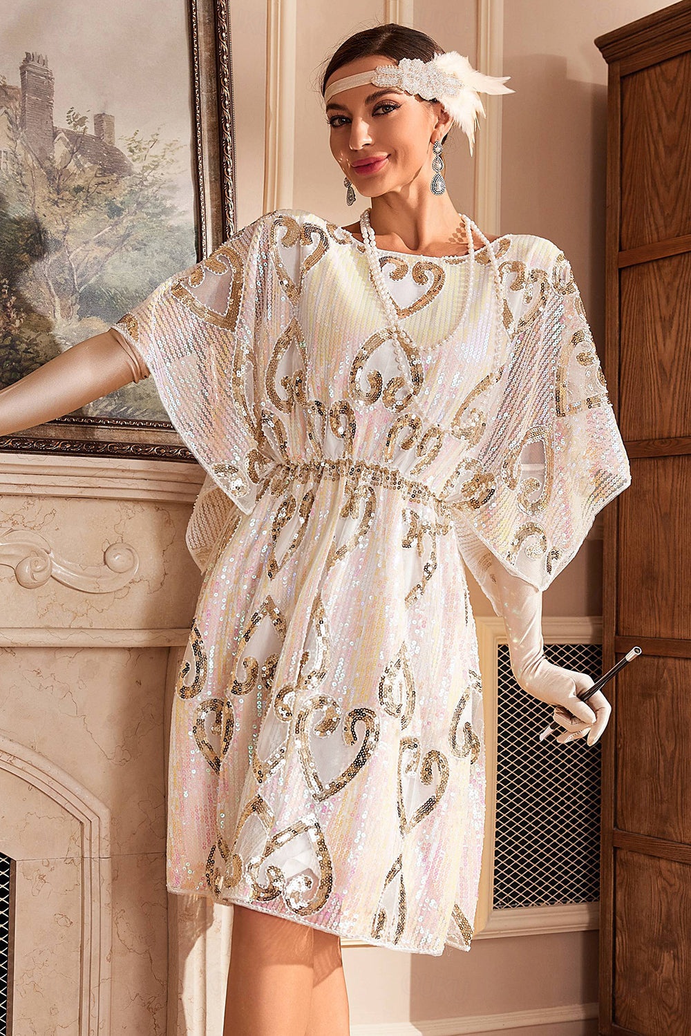 roaring 20s homecoming dresses 1920s Mini Dress Cocktail Dress Long Sleeves The Great Gatsby Charleston Wedding Guest Fancy Dress Women's Masquerade Evening Party Wedding Event / Party Adults' Dress 2026 and numerous vintage Roaring 20s 1920s Knee Length