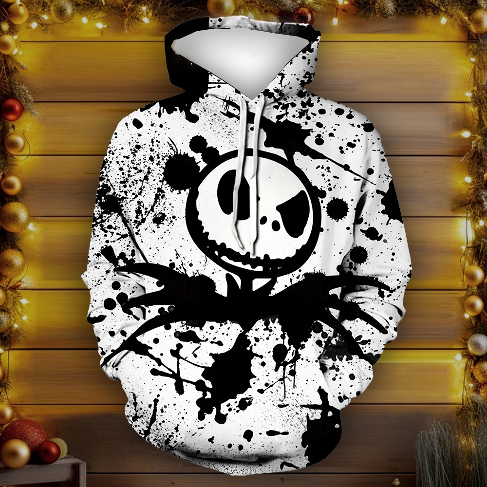 Jack Skellington Hoodie Cartoon Manga Anime 3D Front Pocket Graphic For Couple s Men s Women s Adults Halloween Carnival Masquerade 3D Print Casual Daily 2024 27