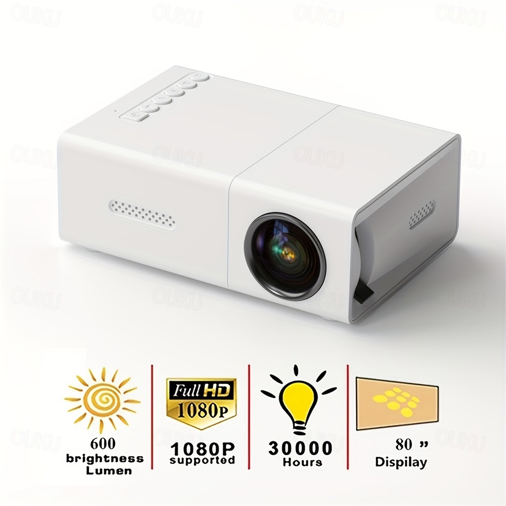 M100 迷你投影仪家用 LED 便携式 3D 投影仪高清 LED 投影仪视频投影仪适用于家庭影院 320x240 20 lm 兼容 HDMI USB 2025? 56.99 美元 -P8