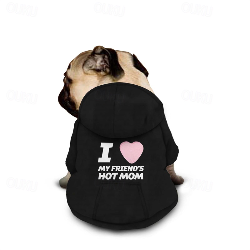 Fashion i love mom dog sweater