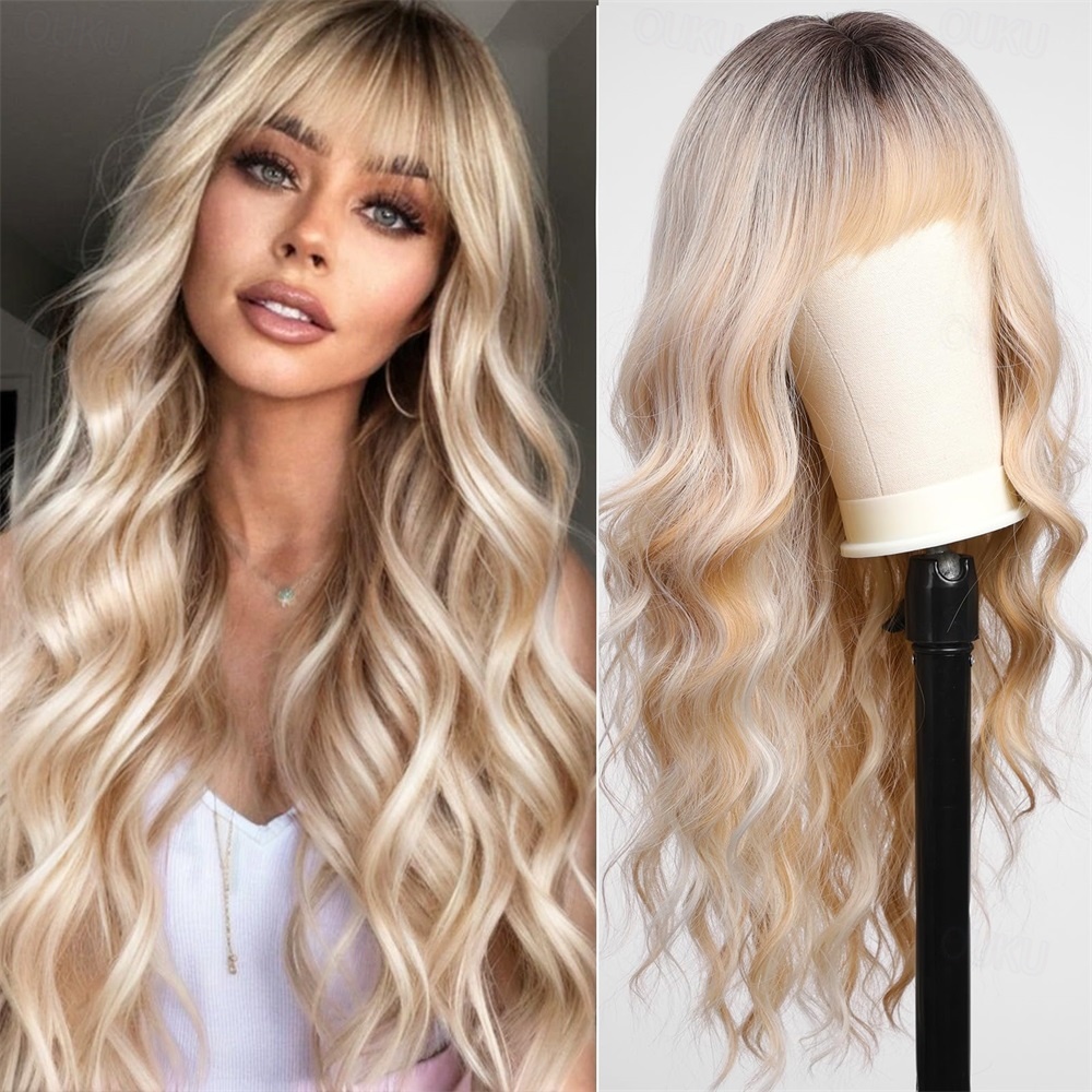 Women outlet Ombre Long Curly Wigs