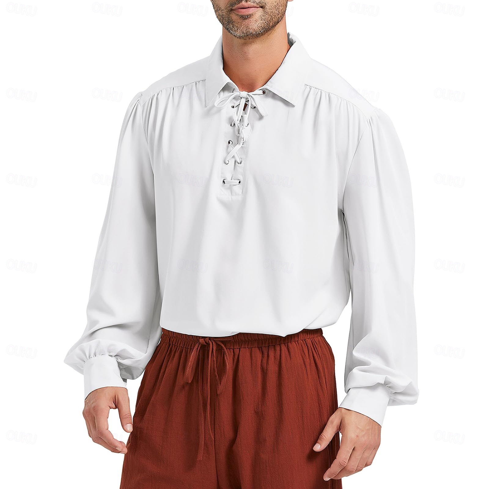 Camisa Medieval De Manga Larga Para Hombre – Estilo Steampunk Y Victoriano, Ideal Para Cosplay, Halloween Y Eventos Temáticos