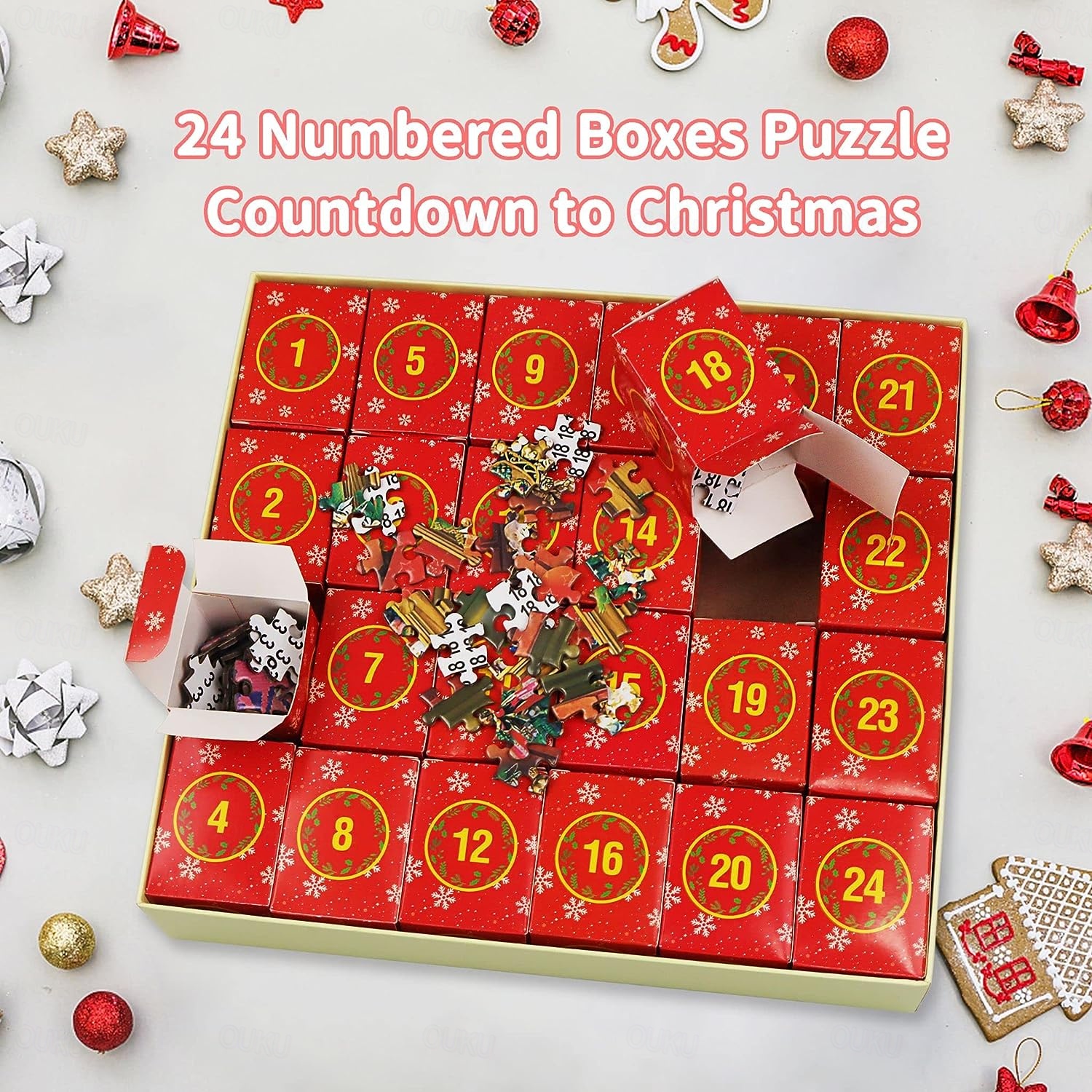 Calendario Avvento Di Natale 2025 Puzzle Jigsaw 1008 Pezzi Puzzle 24 Giorni Calendari Del Countdown Di Natale Per Bambini Adulti P18216066