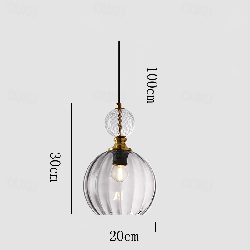 Glas-Pendelleuchte im nordischen Stil, kreativer Hängelampenschirm aus farbigem Glas, Unterputz-Deckenleuchter, einzelne Pendelleuchte mit E27-Schraube, Café-Dekorationsbeleuchtungskörper 110–240 V 2026