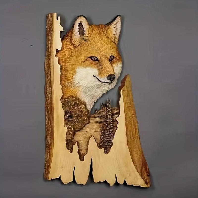 レザークラフト　壁掛け　動物 楽天市場】ウッド アニマル ヘッド Jackalope ジャッカロープ