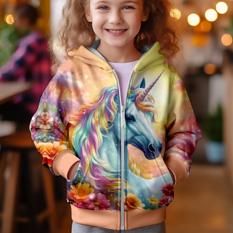 Manteau licorne fashion fille