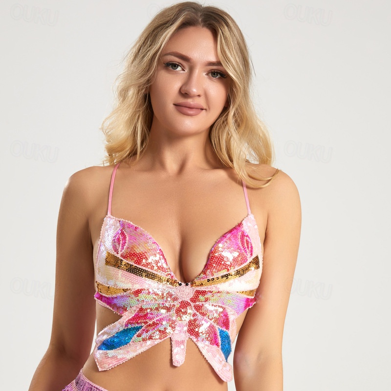 Ballerina Dancer Kings Day Vest Bra Adults' Women's Sexy Costume Carnival  Performance Stage Carnival Masquerade Mardi Gras Easy Carnival Costume 2026  -  20.99