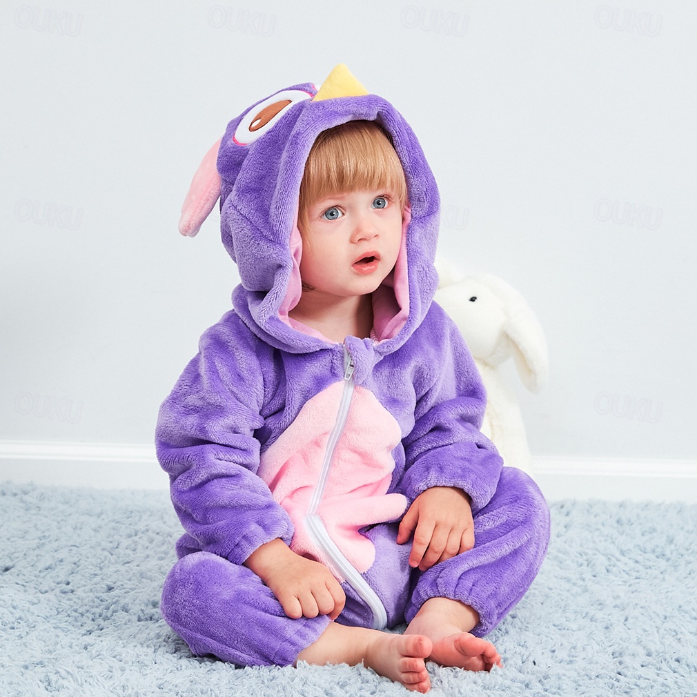 Araus pyjama met capuchon, uniseks, voor kinderen, winter, romper