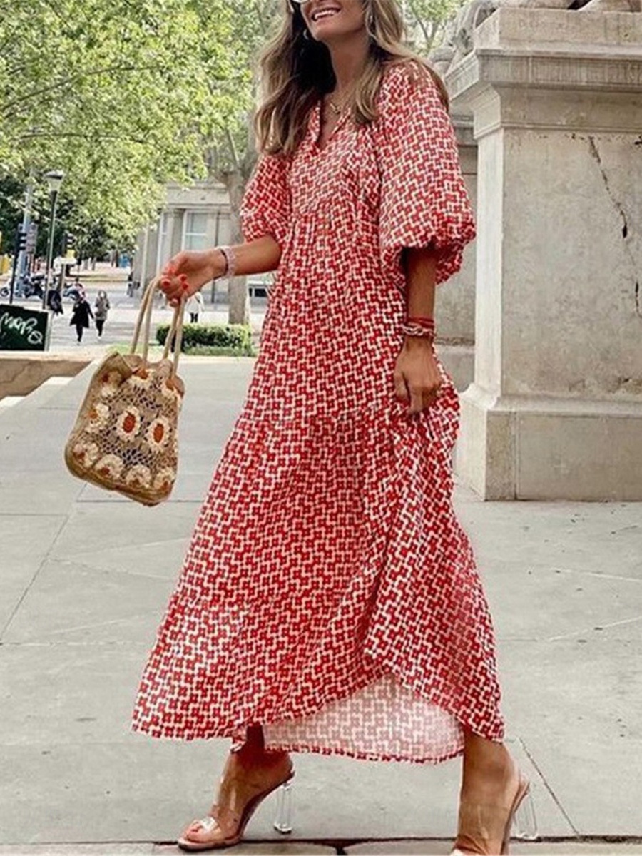Robe D’Été Femme EIRUKON – Sans Manches, Col Rond, Imprimé Fleuri, Taille Empire