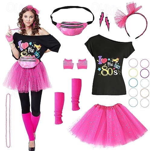 T-shirt Accesories Set Retro Vintage 1980s Adults' Women's Halloween Carnival Masquerade Party / Evening Pride Parade Pride Month Dress Up 2026 - 136 T-shirt Accesories Set Retro Vintage 1980s Adults' Women's Halloween Carnival Masquerade Party / Evening Pride Parade Pride Month Dress Up 2026 - 136