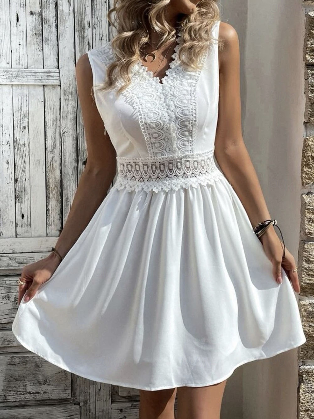 Robe blanche femme fashion ete