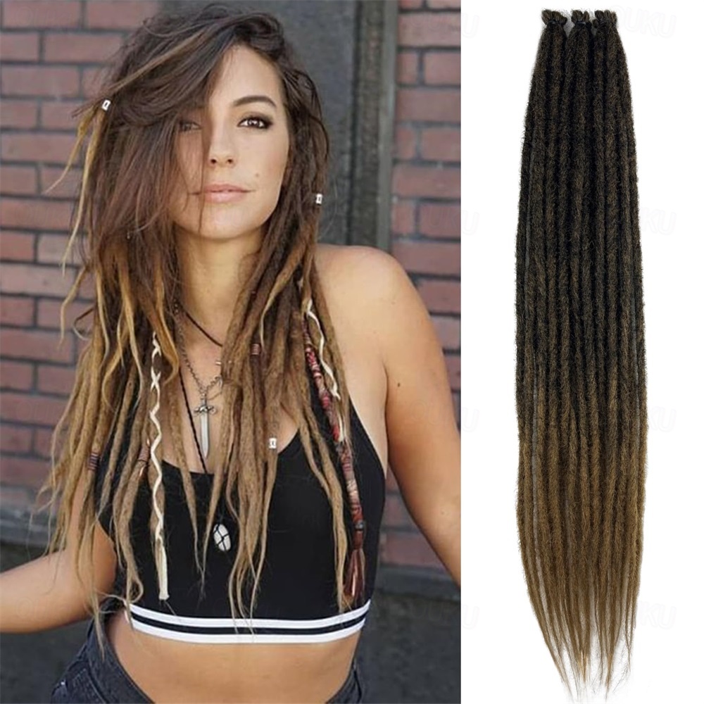 Paraglame 24 Inch Ombre Honey Blonde Dreadlock Extensions Single