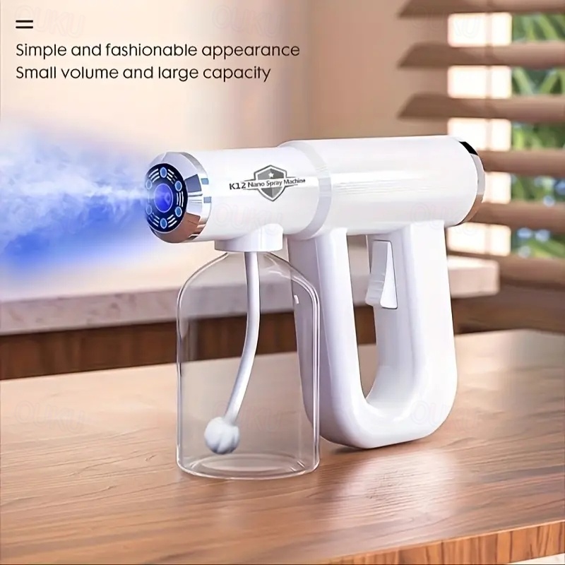 thumbnail image 2 of 500ML Rechargeable Disinfectant Mist Spray Gun - Electric Nano Atomizer Fogger With Adjustable Settings 2 of 10